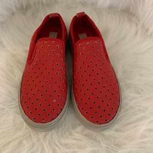 Red Stella McCartney slip on‘s